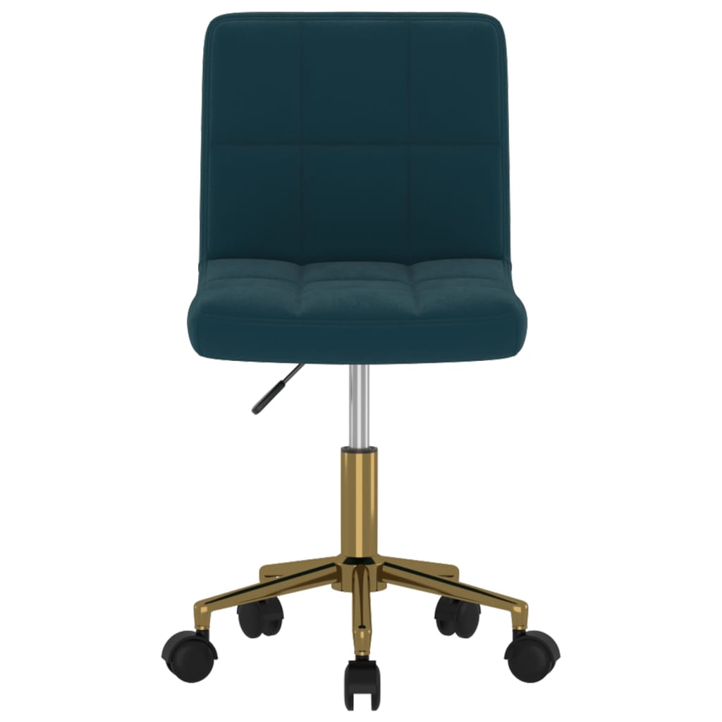 

vidaXL Eetkamerstoelen draaibaar 4 st fluweel blauw