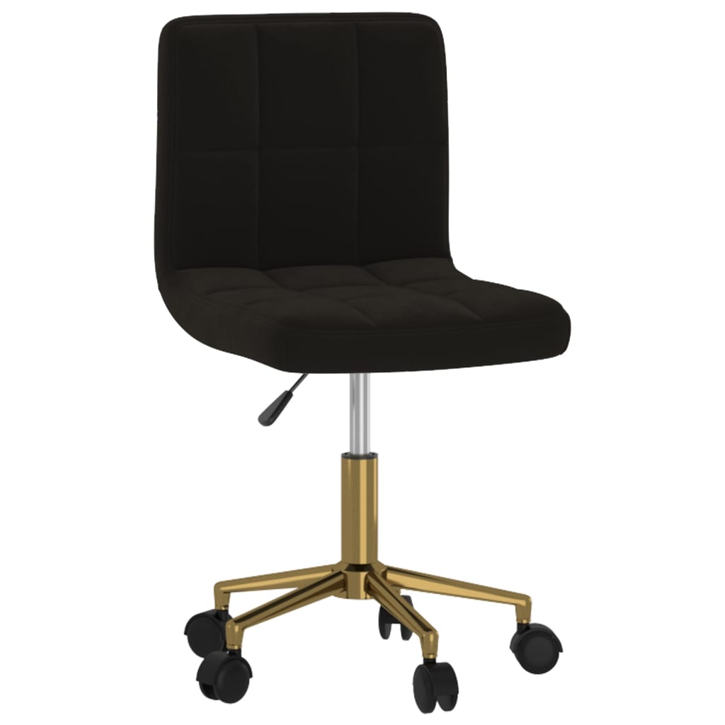 

vidaXL Eetkamerstoelen draaibaar 6 st fluweel zwart