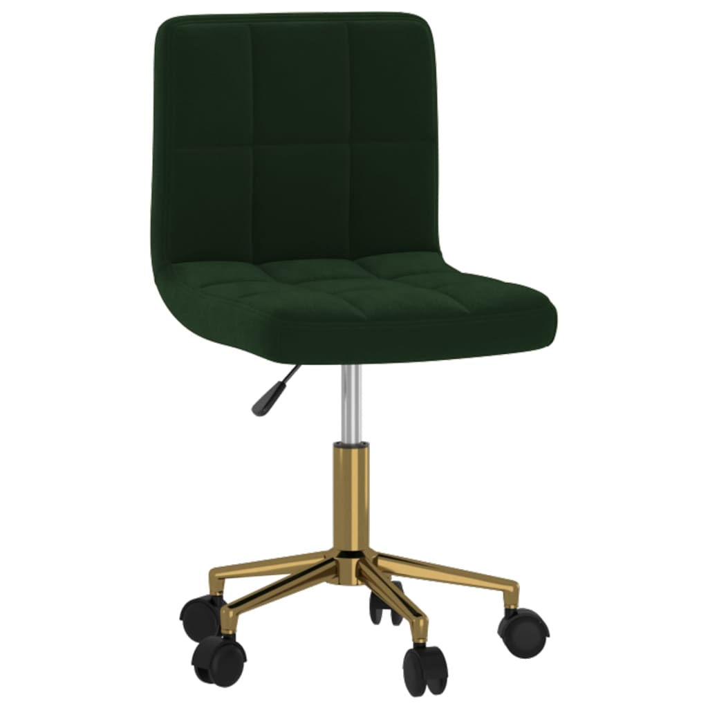 

vidaXL Eetkamerstoelen draaibaar 6 st fluweel donkergroen