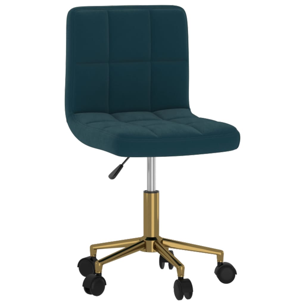 

vidaXL Eetkamerstoelen draaibaar 6 st fluweel blauw