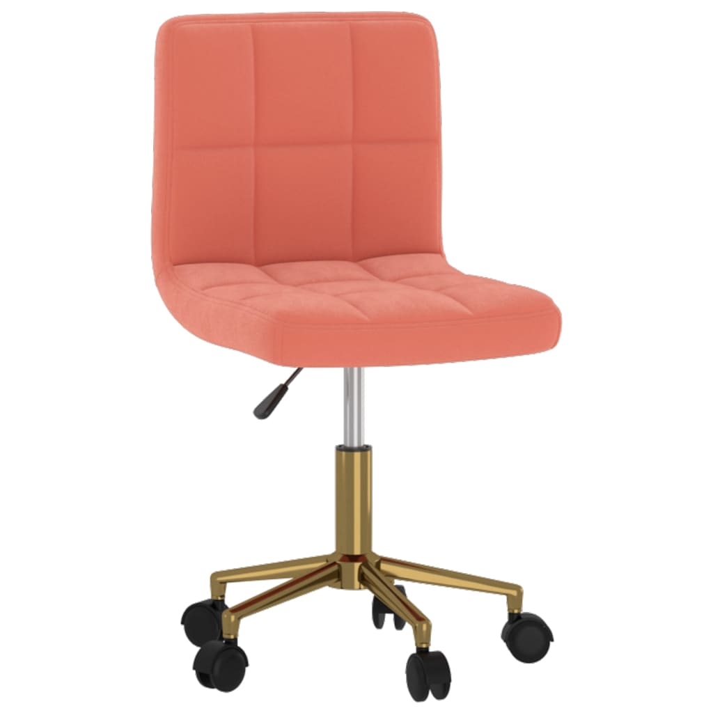 

vidaXL Eetkamerstoelen draaibaar 6 st fluweel roze