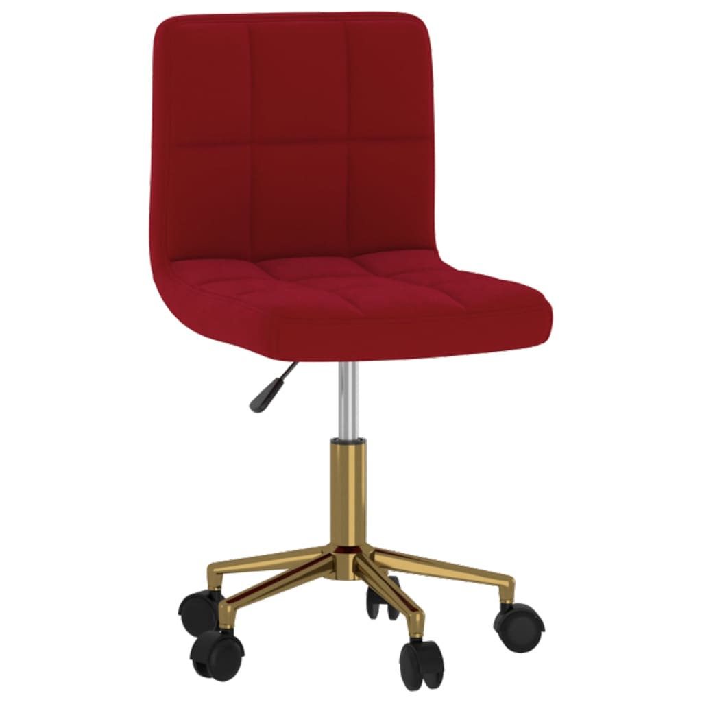 

vidaXL Eetkamerstoelen draaibaar 6 st fluweel wijnrood