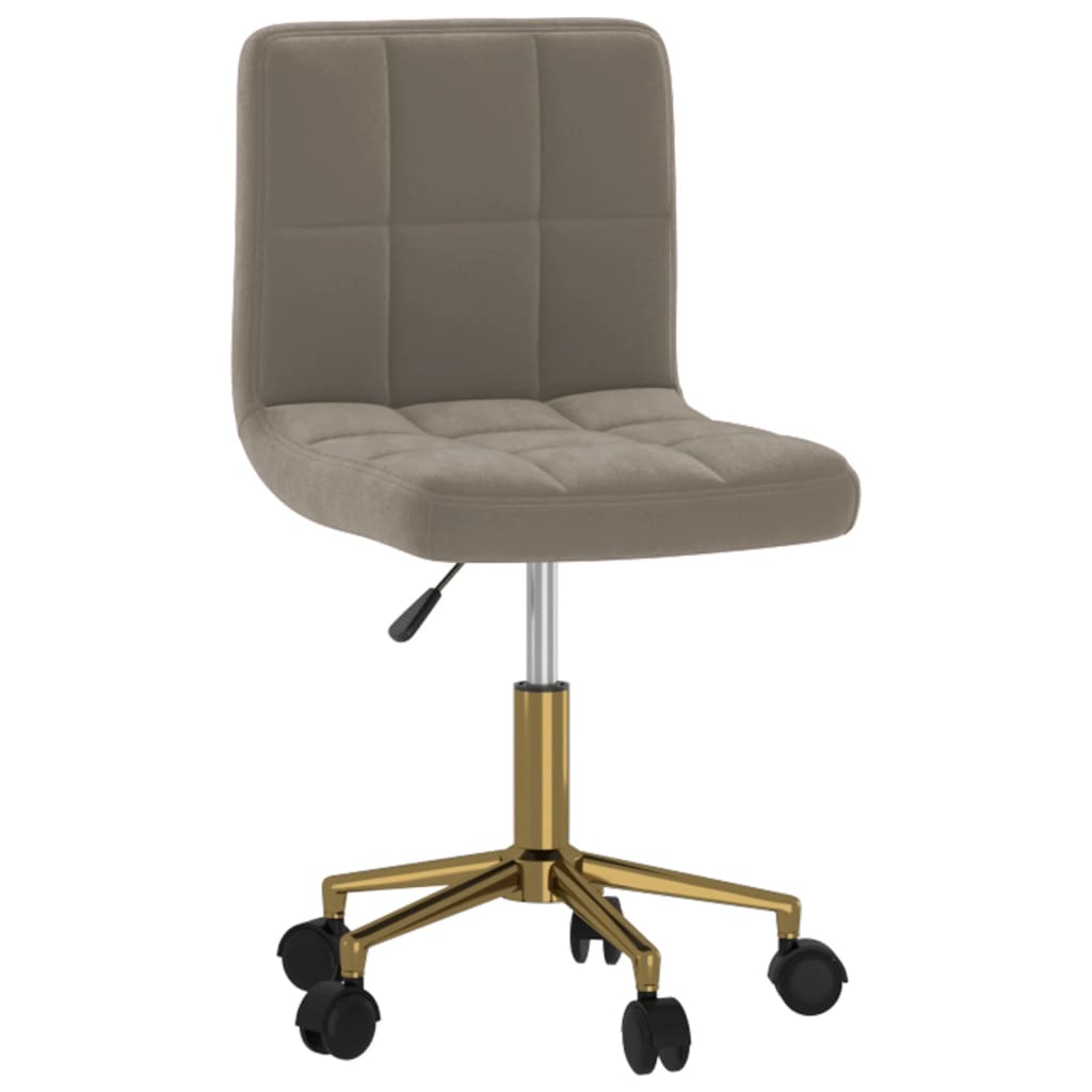 Pasukama biuro kėdė, šviesiai pilkos spalvos, aksomas (334502)