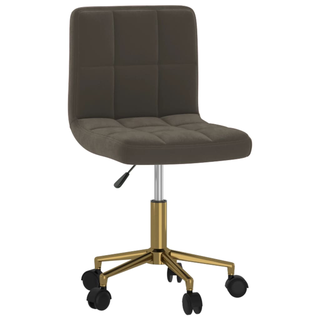 Pasukama biuro kėdė, tamsiai pilkos spalvos, aksomas (334503)