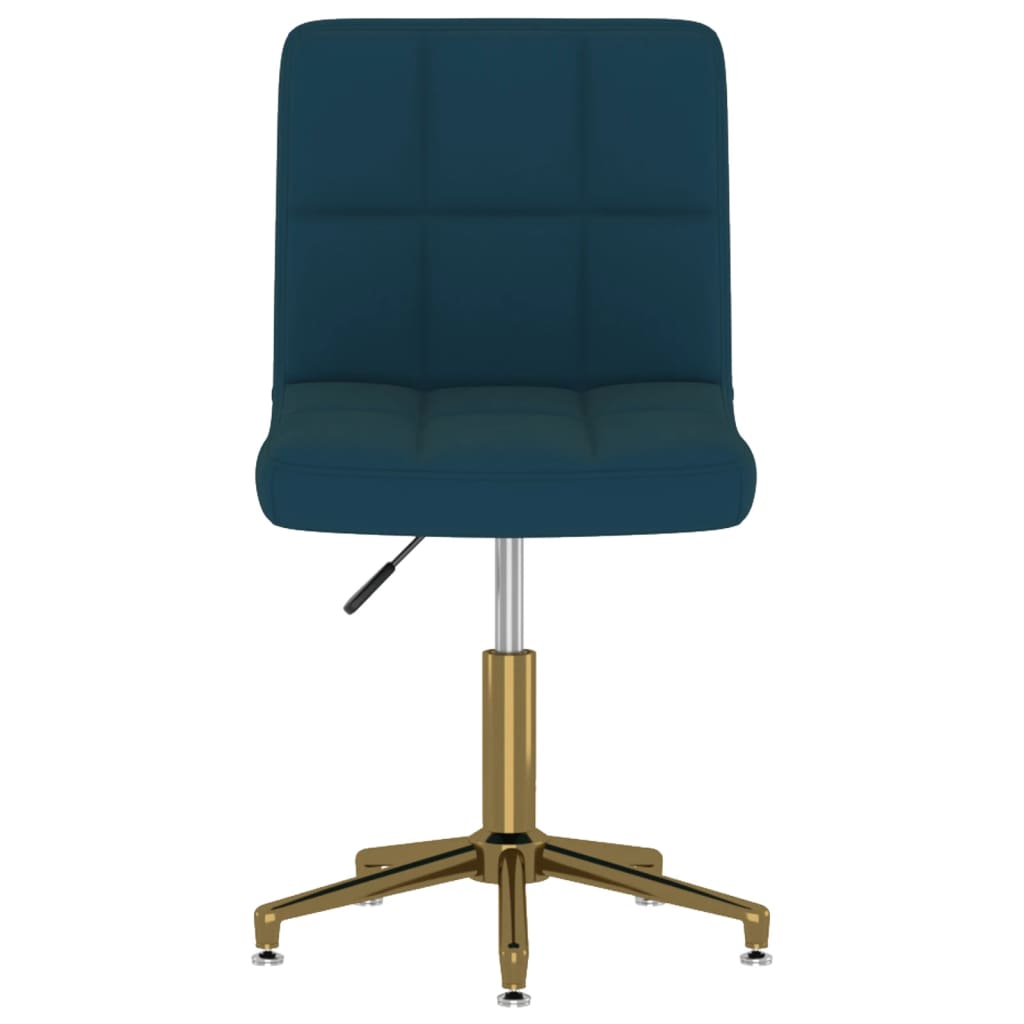 vidaXL Obrotowe krzesła stołowe, 4 szt., niebieskie, obite aksamitem