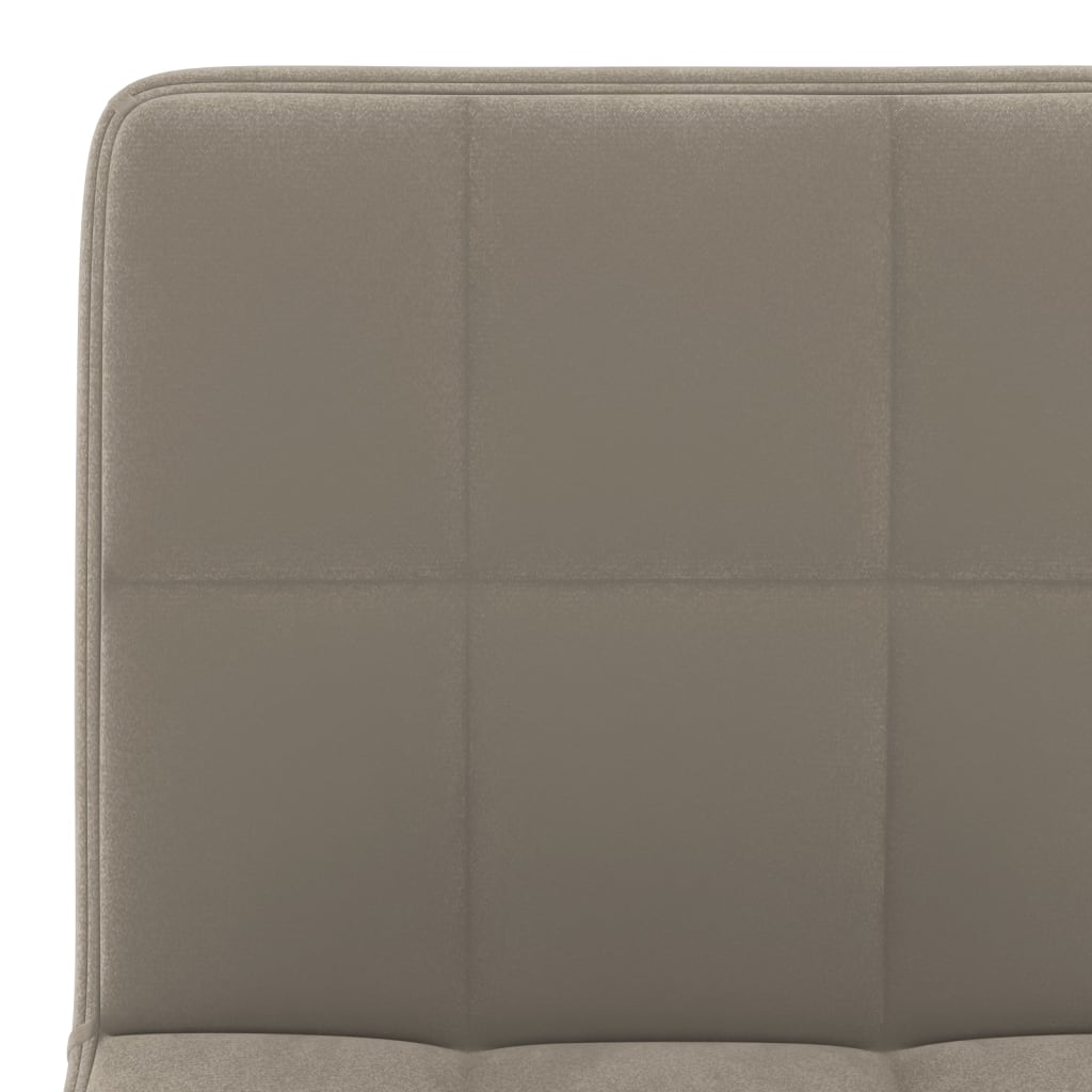 Въртящи се трапезни столове, 6 бр, светлосиви, кадифе