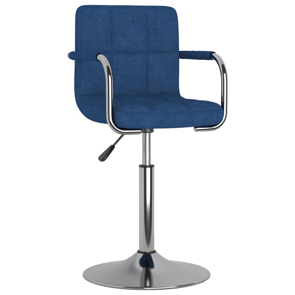 

vidaXL Eetkamerstoelen draaibaar 4 st stof blauw