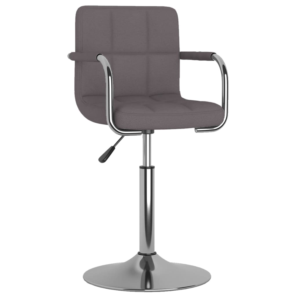 

vidaXL Eetkamerstoelen draaibaar 4 st stof taupe