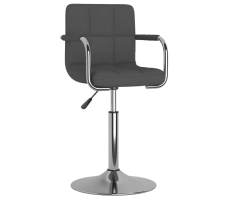 vidaXL Besisukančios valgomojo kėdės, 6vnt., tamsiai pilkos, audinys