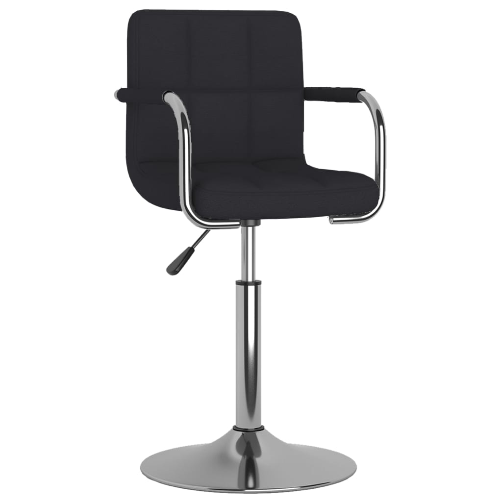 

vidaXL Eetkamerstoelen draaibaar 6 st stof zwart