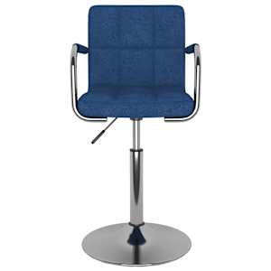 vidaXL Chaise de salle &agrave; manger Bleu Tissu