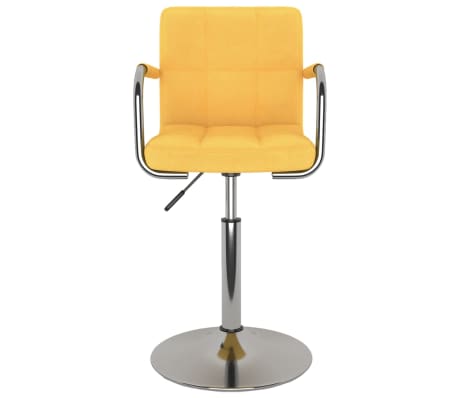 vidaXL Valgomojo kėdė, geltonos spalvos, audinys (334550)