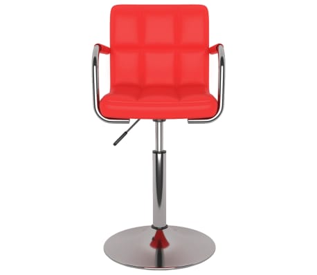 vidaXL Pasukamos valgomojo kėdės, 4vnt., raudonos, dirbtinė oda