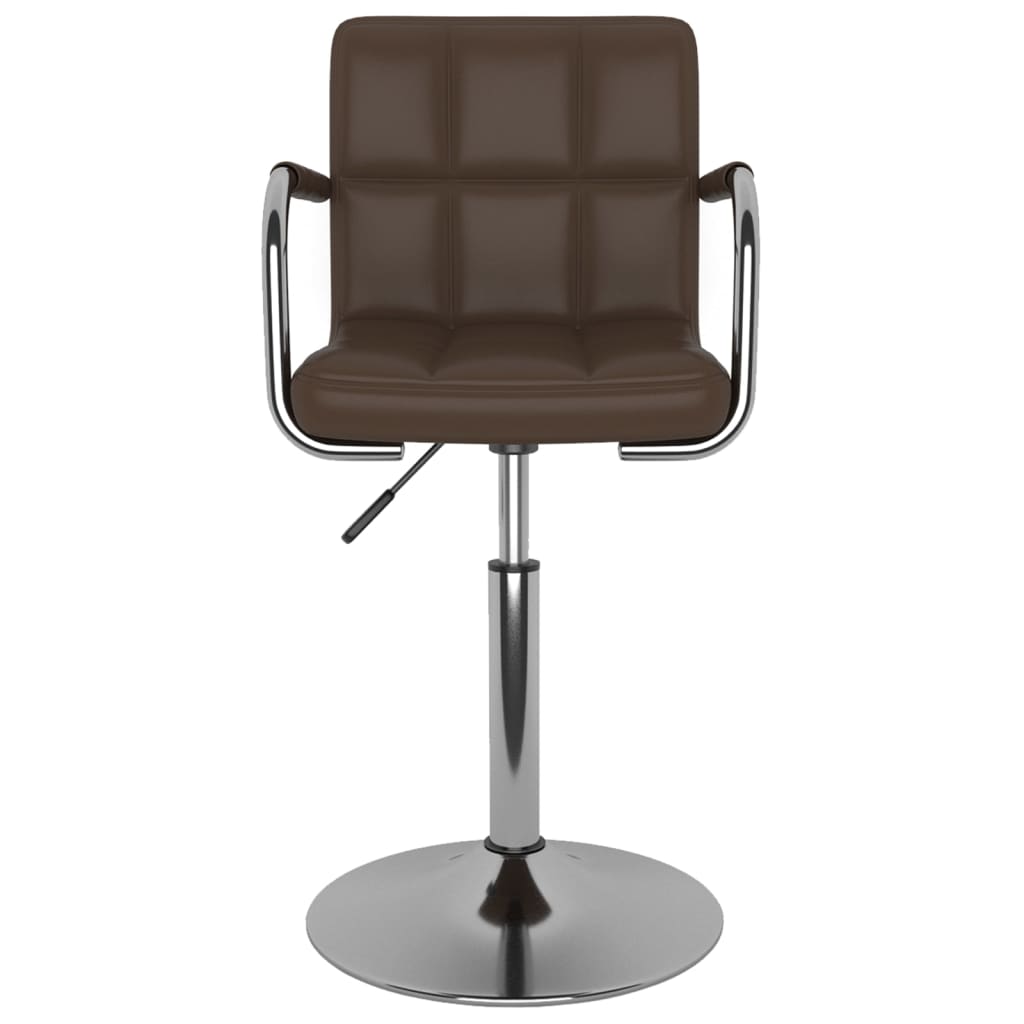 

vidaXL Eetkamerstoelen draaibaar 4 st kunstleer bruin