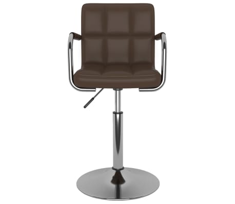 vidaXL Pasukamos valgomojo kėdės, 4vnt., rudos spalvos, dirbtinė oda
