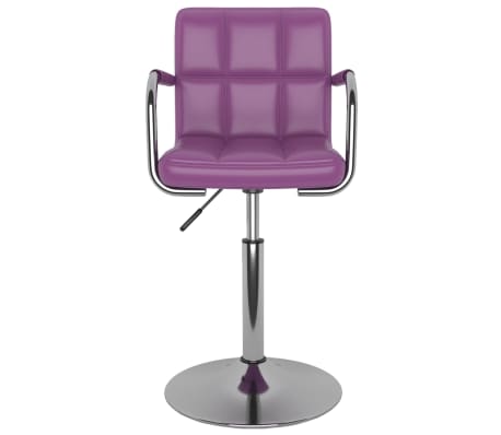 vidaXL Pasukamos valgomojo kėdės, 4vnt., violetinės, dirbtinė oda