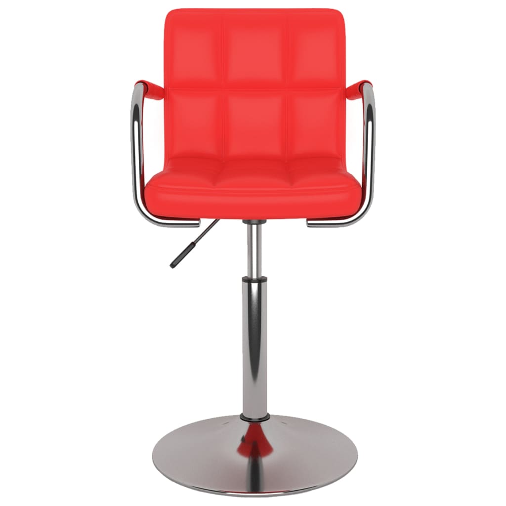 

vidaXL Eetkamerstoelen draaibaar 6 st kunstleer rood