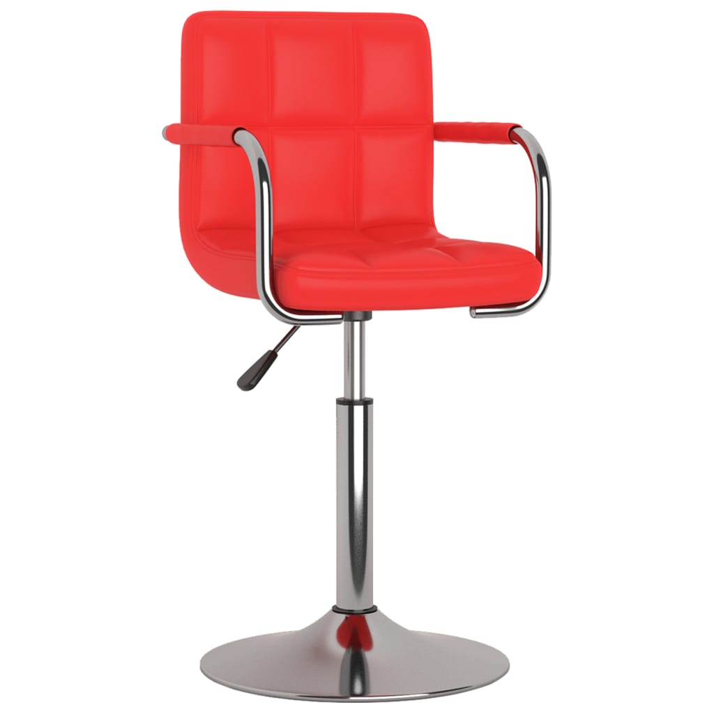 Jídelní židle červená umělá kůže