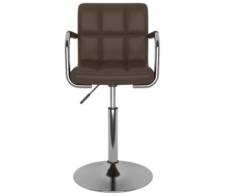 vidaXL Valgomojo kėdė, rudos spalvos, dirbtinė oda (334566)