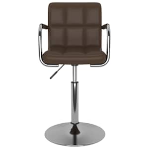 vidaXL Valgomojo kėdė, rudos spalvos, dirbtinė oda (334566)