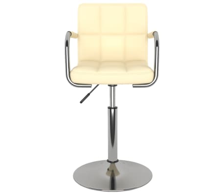 vidaXL Valgomojo kėdė, kreminės spalvos, dirbtinė oda (334567)
