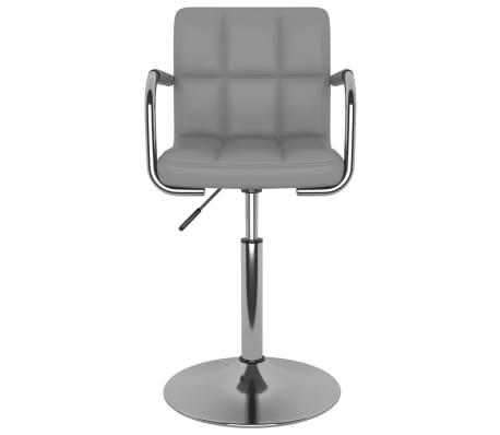 vidaXL Valgomojo kėdė, pilkos spalvos, dirbtinė oda (334568)