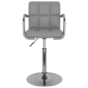 vidaXL Valgomojo kėdė, pilkos spalvos, dirbtinė oda (334568)