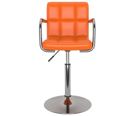 vidaXL Valgomojo kėdė, oranžinės spalvos, dirbtinė oda (334570)