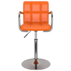 vidaXL Valgomojo kėdė, oranžinės spalvos, dirbtinė oda (334570)