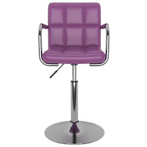 vidaXL Valgomojo kėdė, violetinės spalvos, dirbtinė oda (334571)