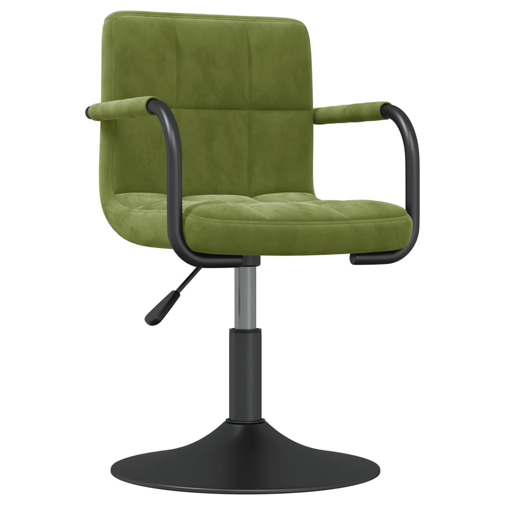 

vidaXL Eetkamerstoelen draaibaar 4 st fluweel lichtgroen