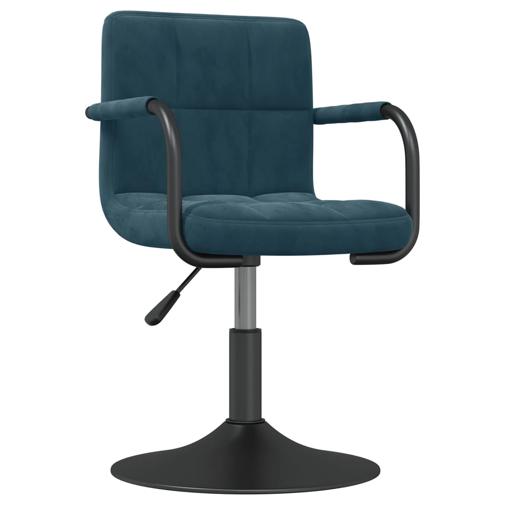 

vidaXL Eetkamerstoelen draaibaar 4 st fluweel blauw