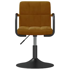 vidaXL Valgomojo kėdė, rudos spalvos, aksomas (334604)