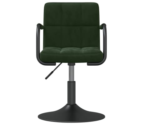 VidaXL Valgomojo kėdė, tamsiai žalios spalvos, aksomas (334609)