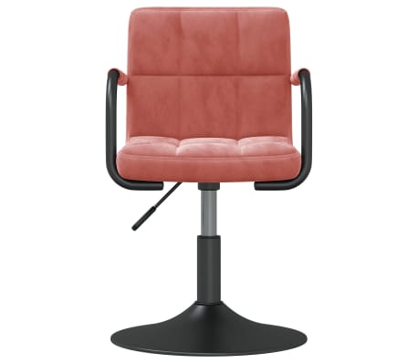 vidaXL Valgomojo kėdė, rožinės spalvos, aksomas (334611)