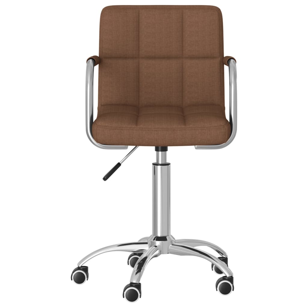 

vidaXL Eetkamerstoelen draaibaar 4 st stof bruin