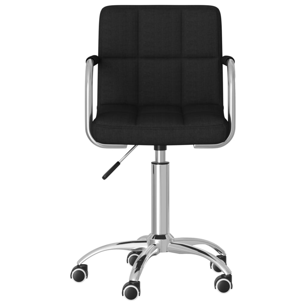 

vidaXL Eetkamerstoelen draaibaar 4 st stof zwart
