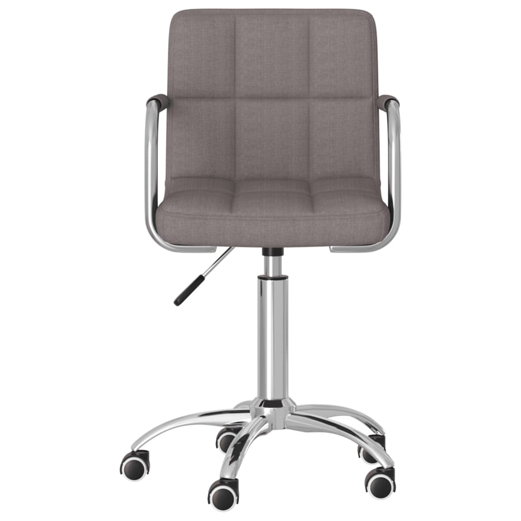 

vidaXL Eetkamerstoelen draaibaar 4 st stof taupe
