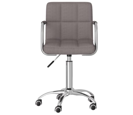 vidaXL Pasukamos valgomojo kėdės, 4vnt., taupe spalvos, audinys