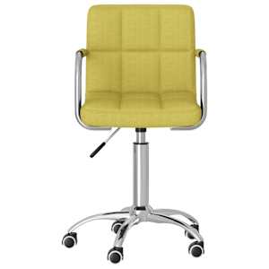 vidaXL Pasukama valgomojo kėdė, žalios spalvos, audinys (334672)