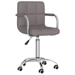 Otočná jídelní židle taupe textil - obrázek 1