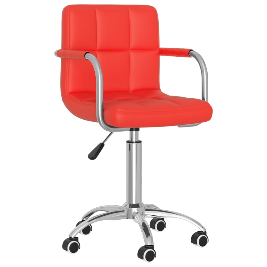 

vidaXL Eetkamerstoelen draaibaar 4 st kunstleer rood