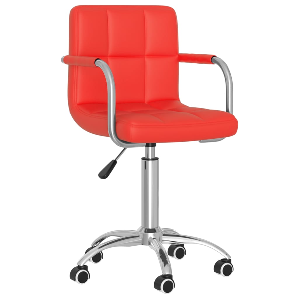 

vidaXL Eetkamerstoelen draaibaar 6 st kunstleer rood