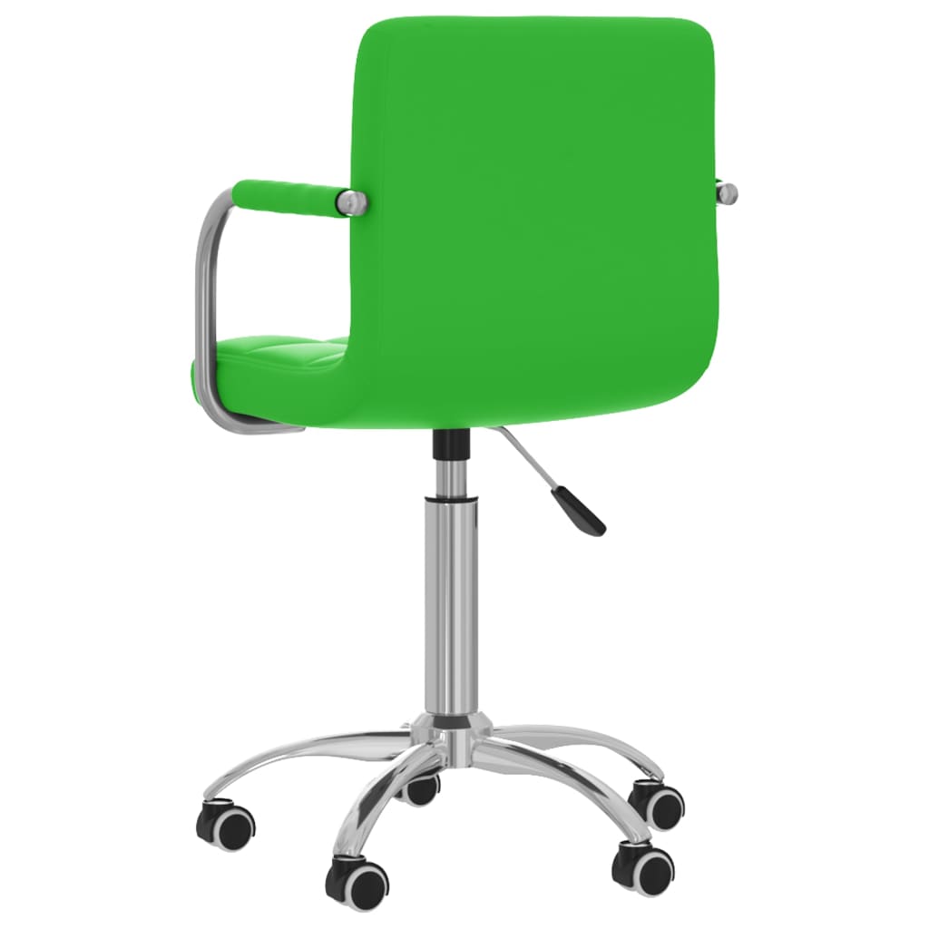 Otočné jídelní židle 6 ks zelené umělá kůže