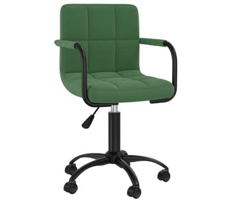 vidaXL Pasukamos valgomojo kėdės, 4vnt., tamsiai žalios, aksomas