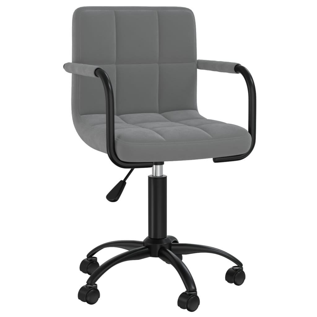 

vidaXL Eetkamerstoelen draaibaar 6 st fluweel donkergrijs