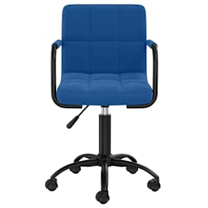 vidaXL Pasukama valgomojo kėdė, mėlynos spalvos, aksomas (334714)