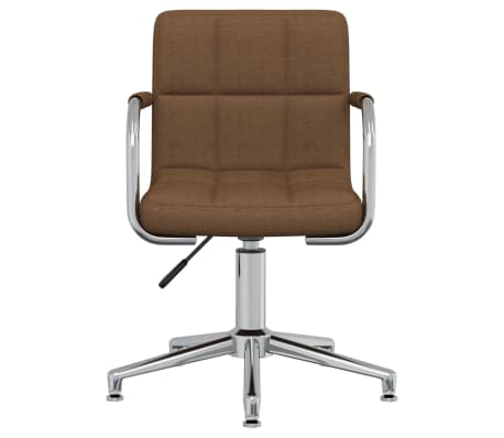 vidaXL Pasukamos valgomojo kėdės, 4vnt., rudos spalvos, audinys