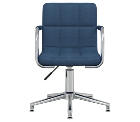 vidaXL Eetkamerstoelen draaibaar 4 st stof blauw