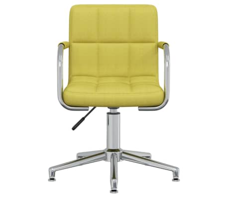 vidaXL Pasukamos valgomojo kėdės, 4vnt., žalios, audinys